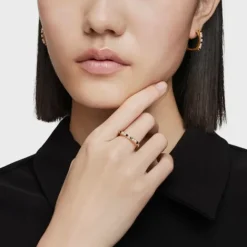 Anillo pequeño con baño de oro 18 kt sobre plata y gemas Basic Colors^TOUS New