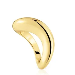 Anillo pequeño con baño de oro de 18 kt sobre plata Galia Basics^TOUS Online