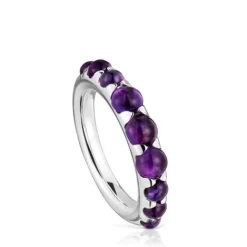 Anillo pequeño de plata y amatista Sugar Party^TOUS Outlet