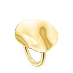 Anillo pétalo con baño de oro 18 kt sobre plata Nenufar^TOUS New