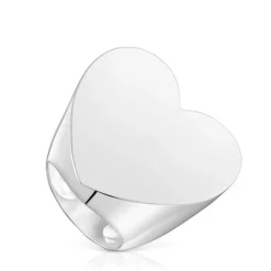 Anillo sello grande de plata corazón Sweet Dolls^TOUS Best