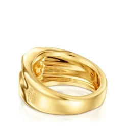 Anillo sello oso 10 mm con baño de oro 18 kt sobre plata Sweet Dolls^TOUS Online