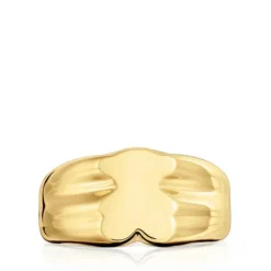 Anillo sello oso 10 mm con baño de oro 18 kt sobre plata Sweet Dolls^TOUS Online