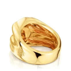 Anillo sello oso 15 mm con baño de oro 18 kt sobre plata Sweet Dolls^TOUS Discount