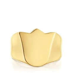 Anillo sello tulipa con baño de oro 18 kt sobre plata Sweet Dolls^TOUS Discount