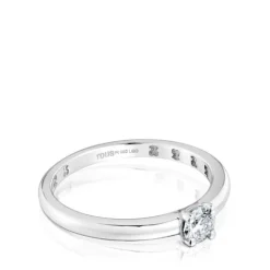 Anillo solitario de platino con diamante talla brillante creado en laboratorio Les Classiques LGD^TOUS Hot