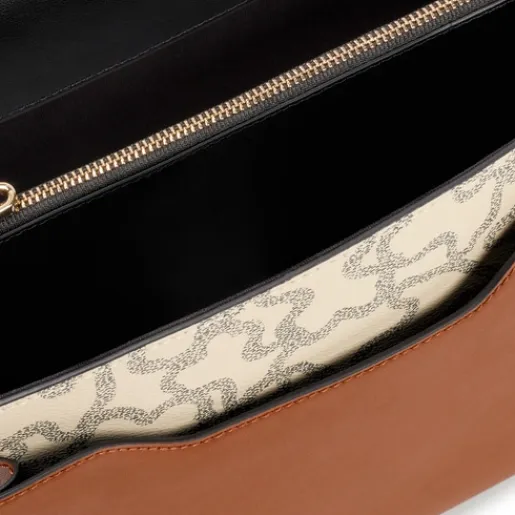 Bandolera mediana Audree negra y beige Kaos Icon^TOUS