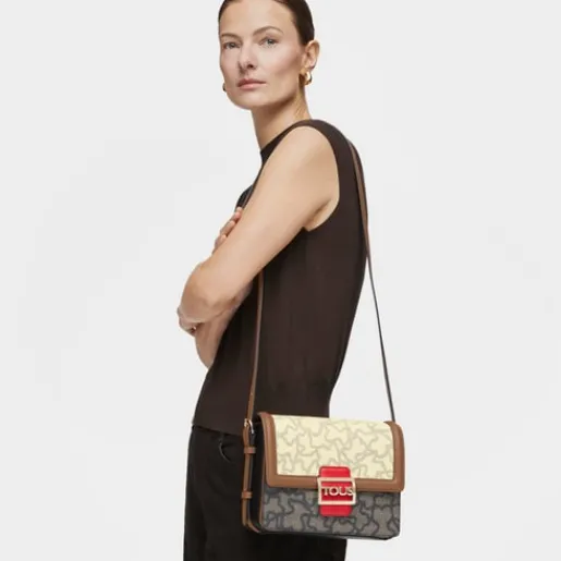 Bandolera Mediana Kaos Icon Multi Beige - Rojo^TOUS Outlet