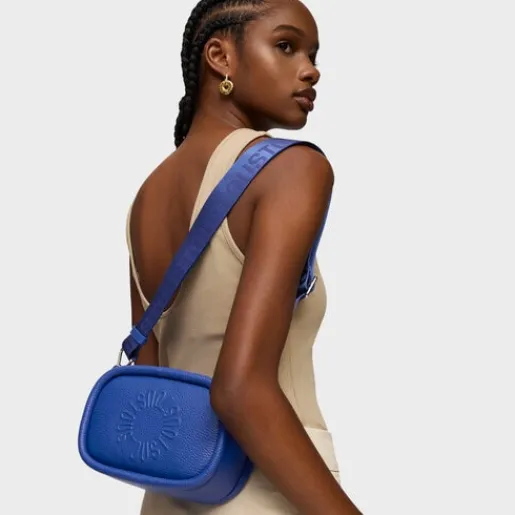 Bandolera reporter de piel azul eléctrico Miranda^TOUS Discount