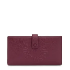 Billetera grande Flap de piel burdeos Miranda^TOUS Best