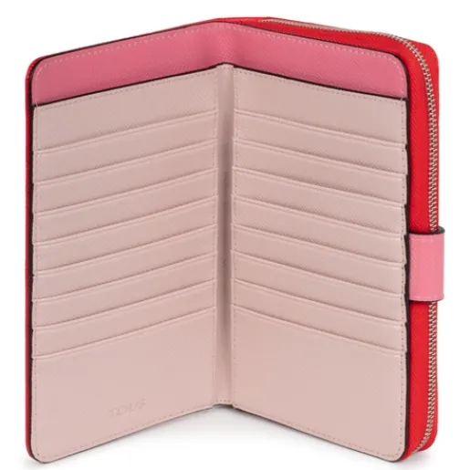 Billetera mediana roja New Dubai Saffiano^TOUS Outlet