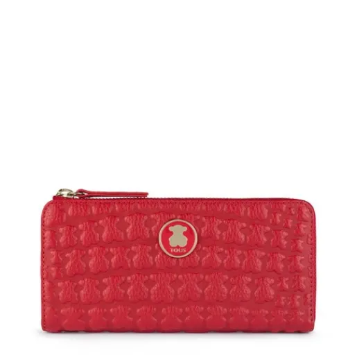 Billetero mediano Sherton de Piel roja^TOUS Clearance