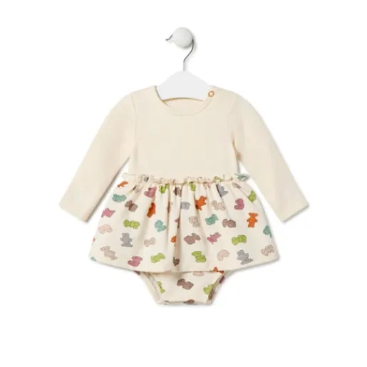 Body con falda de bebé niña Grey crudo^TOUS New