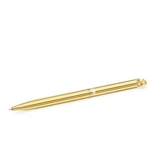 Bolígrafo cromado en color dorado con oso Bold Bear^TOUS Clearance