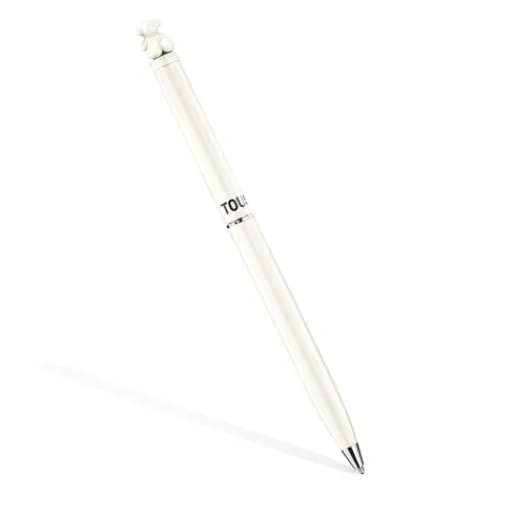 Bolígrafo cromado en color marfil con oso Bold Bear^TOUS Discount