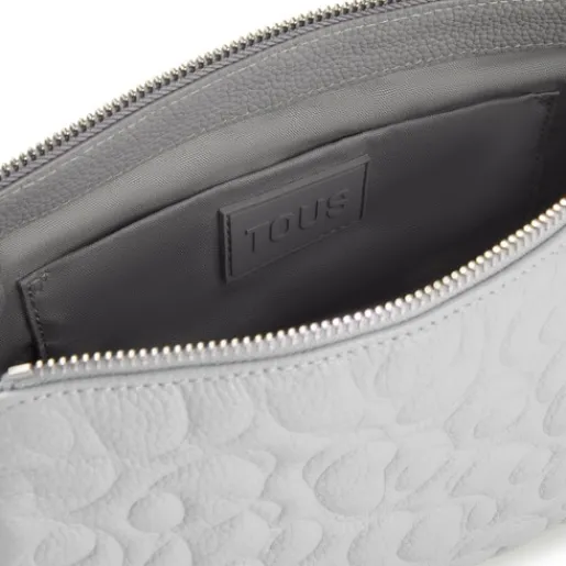 Bolso grande de piel gris Greta^TOUS Hot