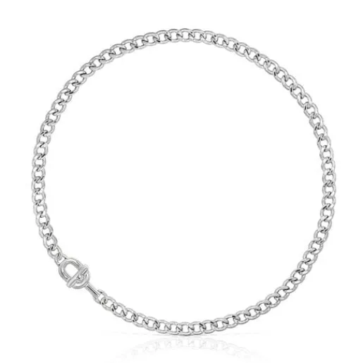 Cadena barbada de plata MANIFESTO^TOUS Sale