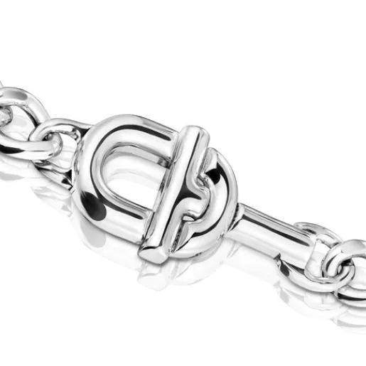 Cadena barbada de plata MANIFESTO^TOUS Sale
