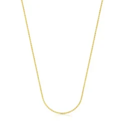 Cadena mediana con baño de oro de 18 kt sobre plata de bolas de 1,8 mm, 50 cm Chain^TOUS Outlet