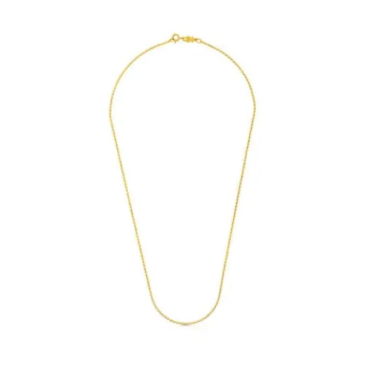 Cadena mediana con baño de oro de 18 kt sobre plata de bolas de 1,8 mm, 50 cm Chain^TOUS Outlet
