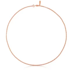 Cadena mediana con baño de oro rosa de 18 kt sobre plata, 50 cm Hand^TOUS