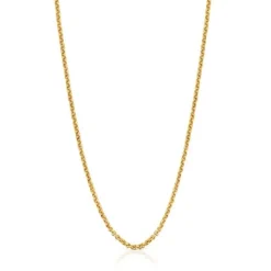 Cadena mediana con baño de oro de 18 kt sobre plata con bolas de 50 cm Chain^TOUS New