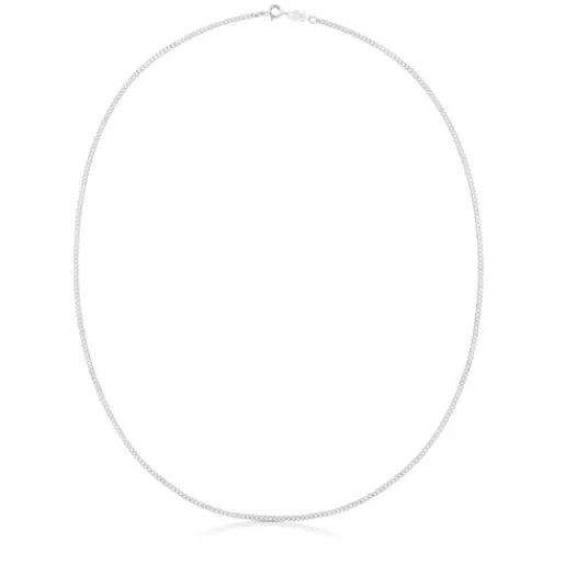 Cadena mediana de plata cordón, 60 cm Chain^TOUS
