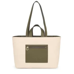 Capazo mediano beige y caqui Nanda^TOUS Outlet
