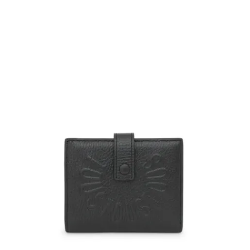 Cartera Flap de piel negra Miranda^TOUS Sale