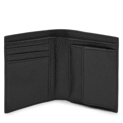 Cartera Flap de piel negra Miranda^TOUS Sale