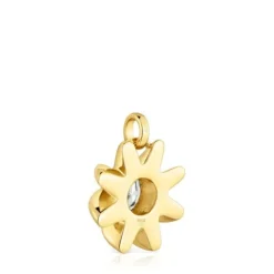Colgante con baño de oro 18 kt sobre plata y prasiolita Galia^TOUS Online