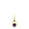 Colgante con baño de oro 18 kt sobre plata, amatista y cromodiópsido Virtual Garden^TOUS Outlet