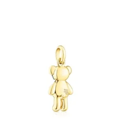 Colgante con baño de oro 18 kt sobre plata y iolita Teddy Bear Splash^TOUS