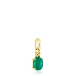 Colgante con baño de oro 18 kt sobre plata y calcedonia tratada Virtual Garden^TOUS Hot