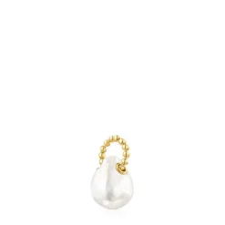 Colgante con baño de oro 18 kt sobre plata y perla Gloss^TOUS Discount