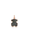 Colgante con baño de oro rosa 18 kt sobre plata motivo oso Motif^TOUS Clearance
