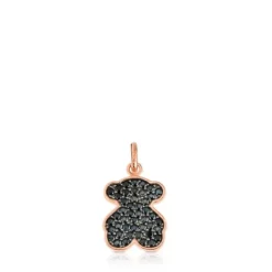Colgante con baño de oro rosa 18 kt sobre plata motivo oso Motif^TOUS Clearance