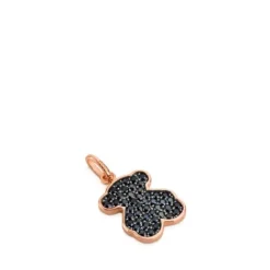 Colgante con baño de oro rosa 18 kt sobre plata motivo oso Motif^TOUS Clearance