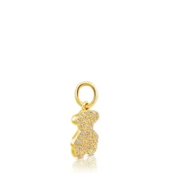 Colgante de oro con diamantes motivo oso 11mm Gem Power^TOUS Clearance