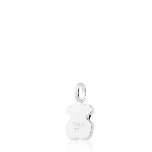 Colgante de plata y ónix facetado motivo oso mediano Color^TOUS Discount