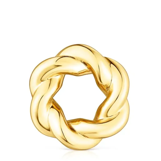 Colgante donut con baño de oro 18 kt sobre plata Twisted^TOUS Clearance