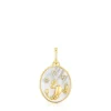 Colgante Escorpio con baño de oro 18 kt sobre plata, nácar y topacios Horoscope^TOUS Sale