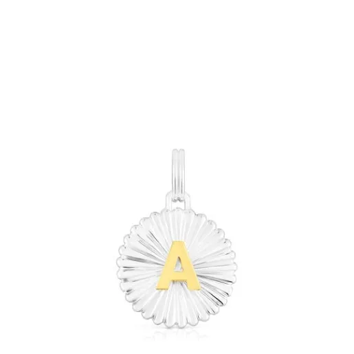 Colgante medalla letra A bicolor Alphabet^TOUS Sale