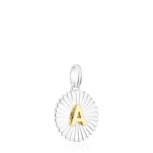 Colgante medalla letra A bicolor Alphabet^TOUS Sale