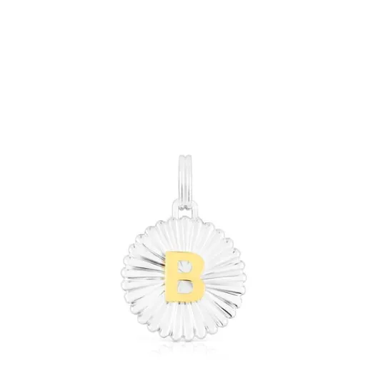 Colgante medalla letra B bicolor Alphabet^TOUS New