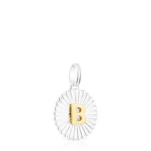 Colgante medalla letra B bicolor Alphabet^TOUS New