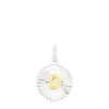 Colgante medalla letra D bicolor Alphabet^TOUS New