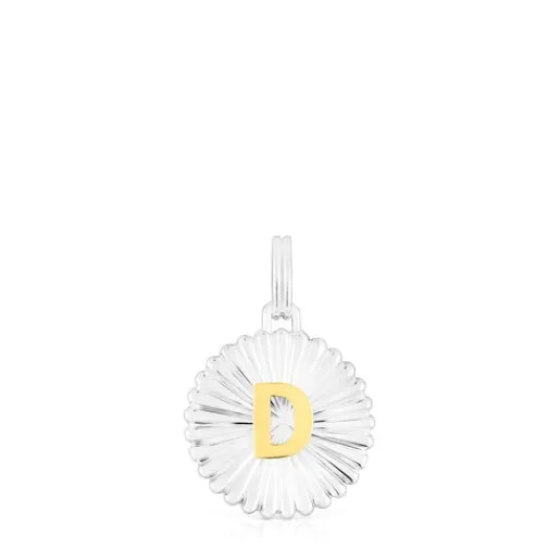 Colgante medalla letra D bicolor Alphabet^TOUS New