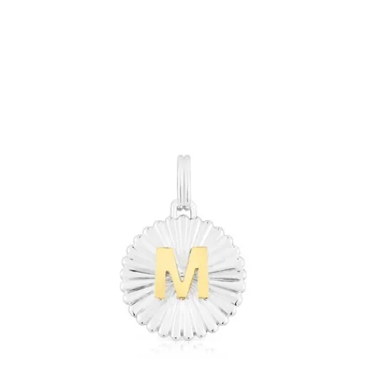 Colgante medalla letra M bicolor Alphabet^TOUS New
