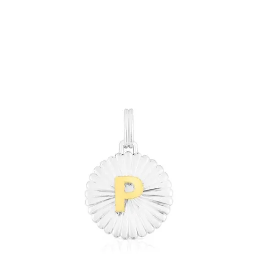 Colgante medalla letra P bicolor Alphabet^TOUS Hot